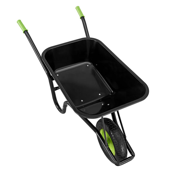 Kruiwagen 100 Liter - Luchtbanden - Zwart - Max. 210 KG - Incl. Handschoenen - Afbeelding 3