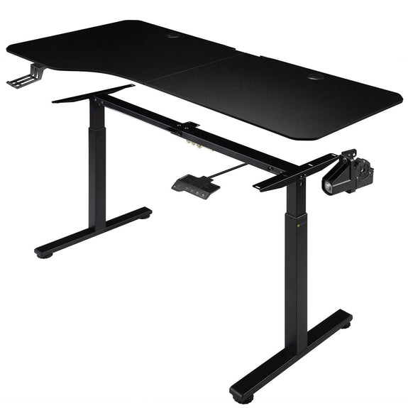 Elektrisch Verstelbaar Bureau / Sta Zit Bureau - 160 x 75 cm - Zwart - Afbeelding 7