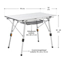 Vouwbare en inklapbare Campingtafel Picco - Aluminium - 90 x 50 x 67 cm Vouwbare en inklapbare Campingtafel Picco - Aluminium - 90 x 50 x 67 cm