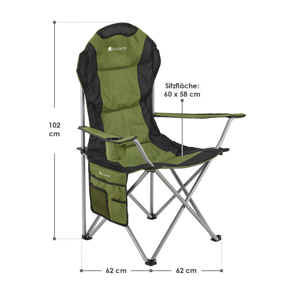 Inklapbare Campingstoel / Vouwstoel Lido - Groen - Incl. Opbergtas - Afbeelding 13