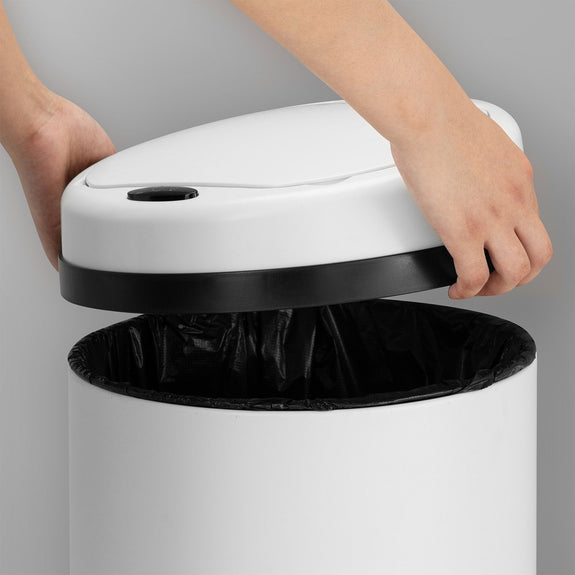 Automatische Prullenbak / Afvalemmer / Sensorprullenbak - 30 Liter - Wit - Rond - Afbeelding 7