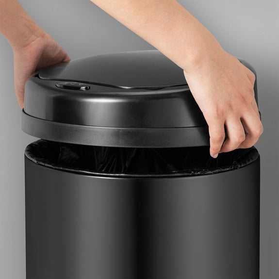 Automatische Prullenbak / Afvalemmer / Sensorprullenbak - 30 Liter - Zwart - Rond - Afbeelding 7