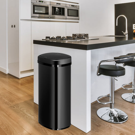 Automatische Prullenbak / Afvalemmer / Sensorprullenbak - 70 Liter - Zwart - Rechthoek - Afbeelding 2