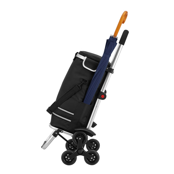 3in1 boodschappentrolley 56L - Voor Trappen - Zwart - Afbeelding 3