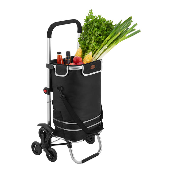 3in1 boodschappentrolley 56L - Voor Trappen - Zwart - Afbeelding 4