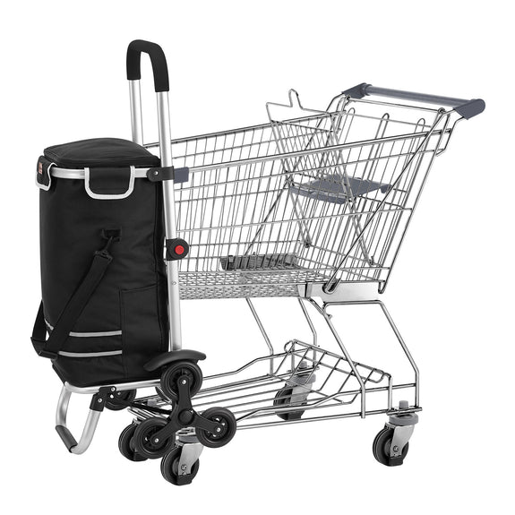 3in1 boodschappentrolley 56L - Voor Trappen - Zwart - Afbeelding 6