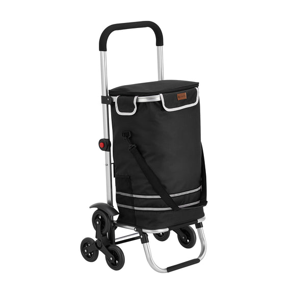 3in1 boodschappentrolley 56L - Voor Trappen - Zwart - Afbeelding 1