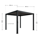 Pergola / Lamellendak - Tahiti - 3x3 m - Antraciet Pergola / Lamellendak - Tahiti - 3x3 m - Antraciet