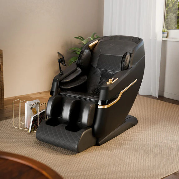 Massagestoel NAXOS - Volledige lichaamsmassagefunctie - Airbagmassagetechnologie - Zwart - Afbeelding 2