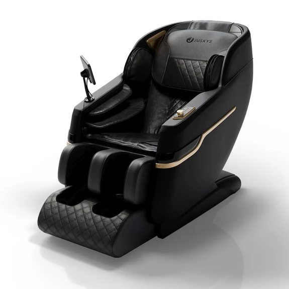 Massagestoel NAXOS - Volledige lichaamsmassagefunctie - Airbagmassagetechnologie - Zwart - Afbeelding 1