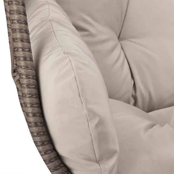 Polyrotan Dubbele Hangstoel Aria - Beige - Incl. Onderstel & Kussens - Afbeelding 11