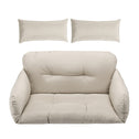 Polyrotan Dubbele Hangstoel Aria - Beige - Incl. Onderstel & Kussens Polyrotan Dubbele Hangstoel Aria - Beige - Incl. Onderstel & Kussens