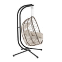 Polyrotan Dubbele Hangstoel Aria - Beige - Incl. Onderstel & Kussens Polyrotan Dubbele Hangstoel Aria - Beige - Incl. Onderstel & Kussens