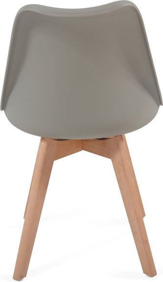 Eetkamerstoelen - Kuipstoelen - Kunststof - Grijs - Set van 2 - Afbeelding 2