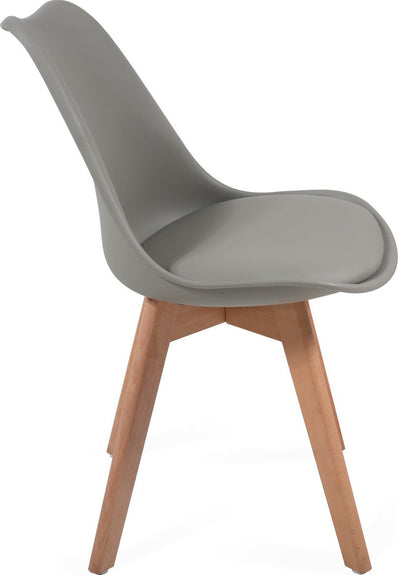 Eetkamerstoelen - Kuipstoelen - Kunststof - Grijs - Set van 2 - Afbeelding 4