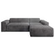Gestoffeerde Hoekbank Vals Rechts - 250 x 183 x 71 cm - Grijs