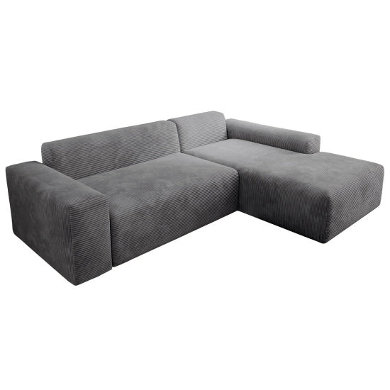 Gestoffeerde Hoekbank Vals Rechts - 250 x 183 x 71 cm - Grijs - Afbeelding 3