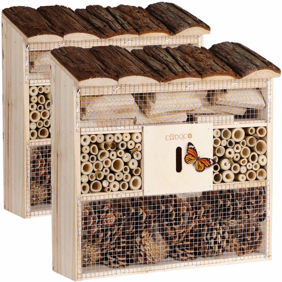 Insectenhotel van hout 30,5 x 9,5 x 31 cm - Afbeelding 2