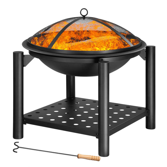Vuurschaal met vonkenscherm Ø 55 cm - zwart - Afbeelding 1