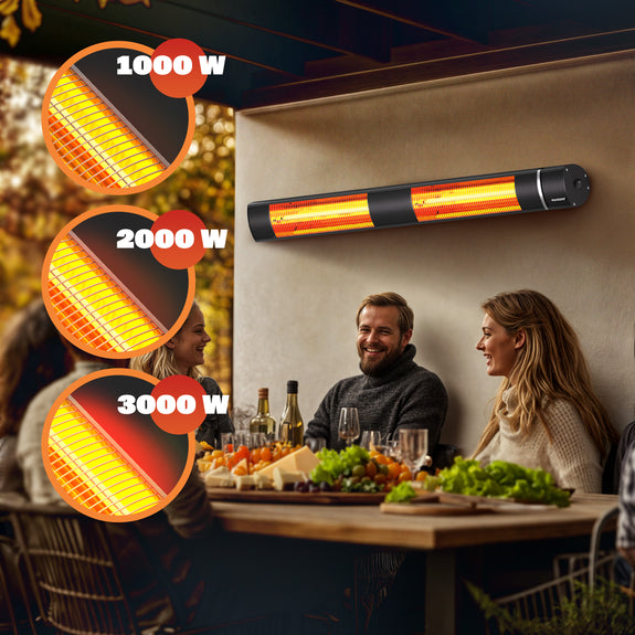 Elektrische terrasverwarmer MZH3000 - 3000 W - zwart - Afbeelding 2