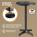 In hoogte verstelbare statafels Ø 60 cm - set van 2 - zwart