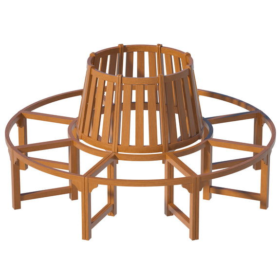 Ronde boombank van eucalyptushout Ø 160 cm - Afbeelding 2