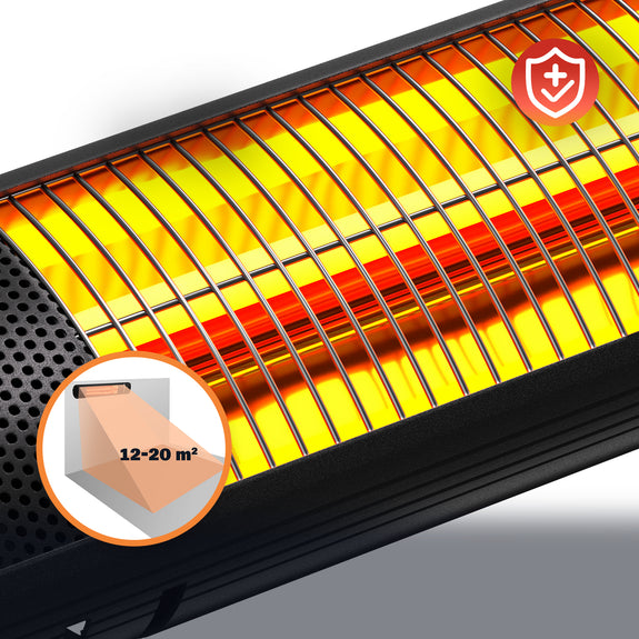 Elektrische terrasverwarmer MZH3000 - 3000 W - zwart - Afbeelding 3