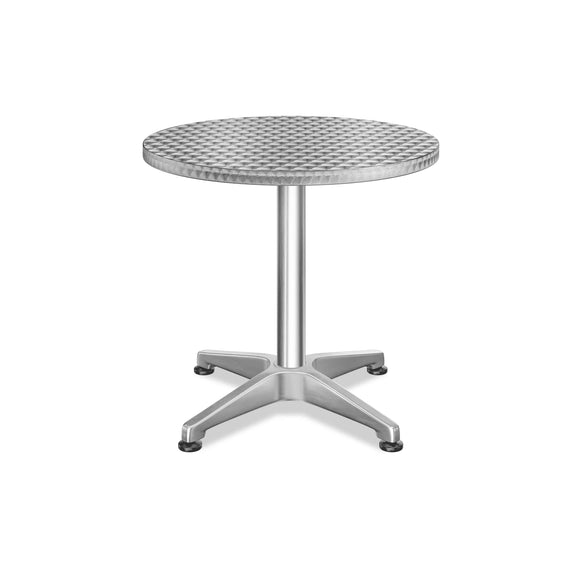 In hoogte verstelbare statafel Ø 60 cm - zilver - Afbeelding 1