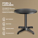 In hoogte verstelbare statafels Ø 60 cm - set van 2 - zwart
