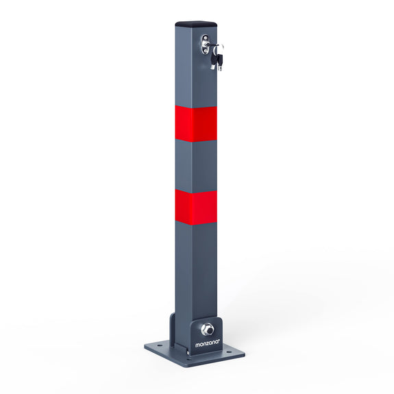 Parkeerpaal - Staal - 5x5x65cm - Incl. Sleutel - Afbeelding 1