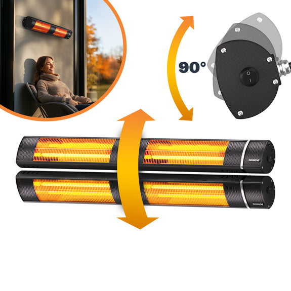 Elektrische terrasverwarmer MZH3000 - 3000 W - zwart - Afbeelding 5