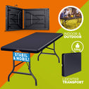Klaptafel Antraciet Kunststof 183x75x73cm Inklapbaar