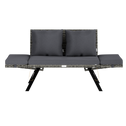 2-in-1 polyrotan tuinbank 176 cm - grijs