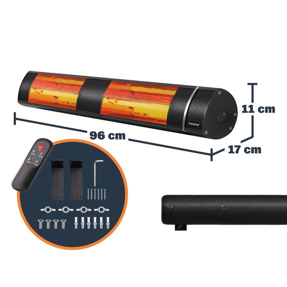 Elektrische terrasverwarmer MZH3000 - 3000 W - zwart - Afbeelding 7