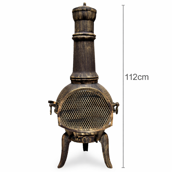 Tuinhaard / Buitenhaard - Gietijzer - 112cm - Buitenhaard met grillrooster - Afbeelding 4
