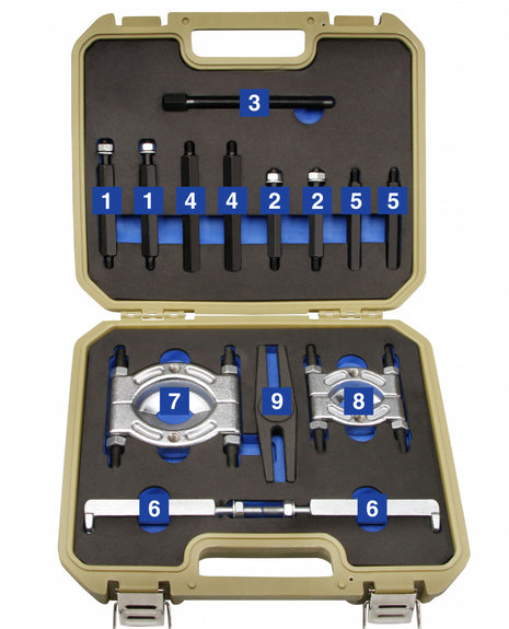 Lagertrekker / gereedschapset - 14-delig - Incl. Koffer - Afbeelding 1