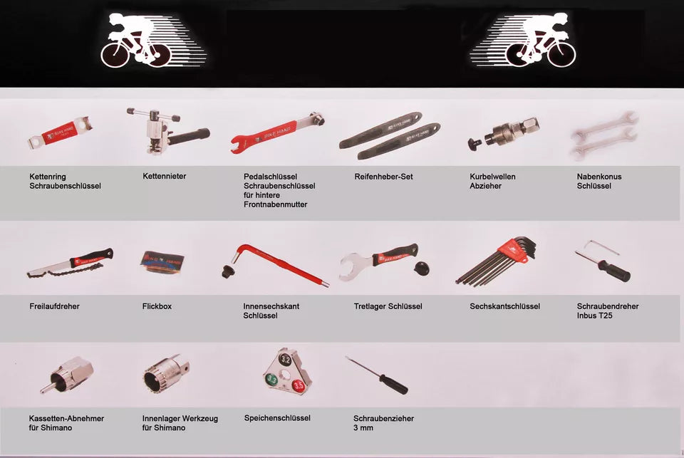 Fietsgereedschapskofferset - 25 Delig