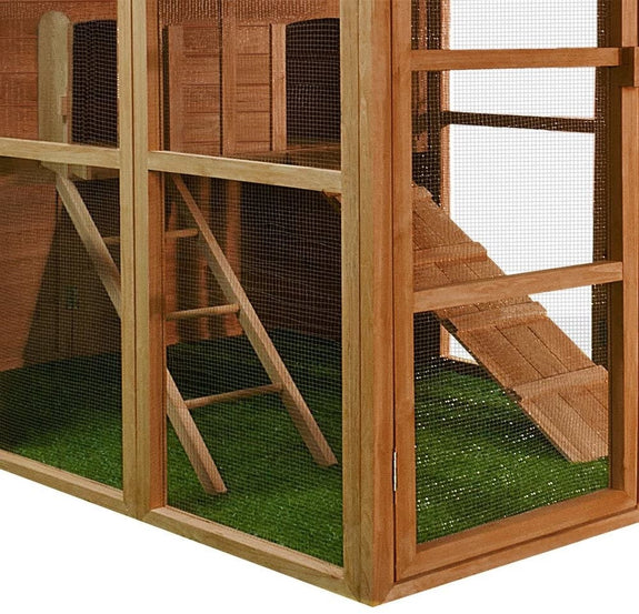 Kippenhok voor kippen en kleine dieren 191 x 151 x 148 cm - Afbeelding 3