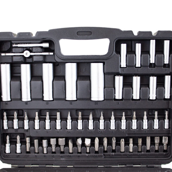 Dopsleutelset - Met ratels - 108-delig - Zwart - Afbeelding 8