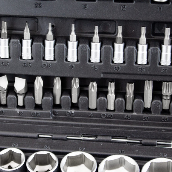 Dopsleutelset - Met ratels - 108-delig - Zwart - Afbeelding 4