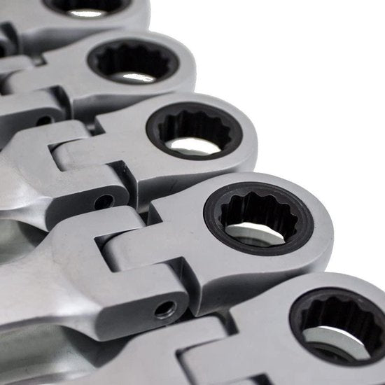 Bituxx Ratelsleutelset - 12-delig - 8/22 mm - Incl. koffer - Afbeelding 2