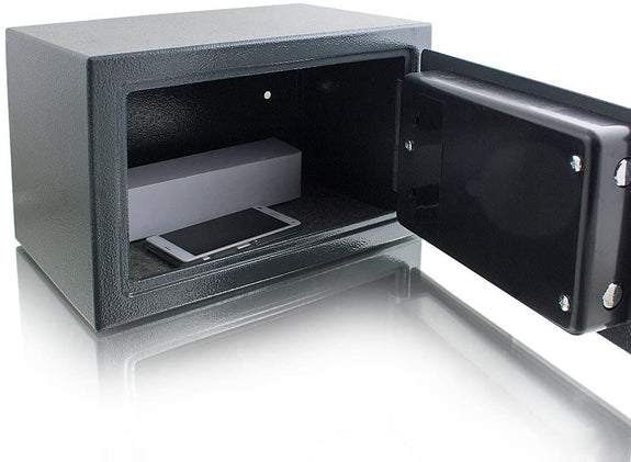 Elektronische kluis - Dubbel sluitsysteem - 31 x 20 x 22cm - Grijs - Afbeelding 2