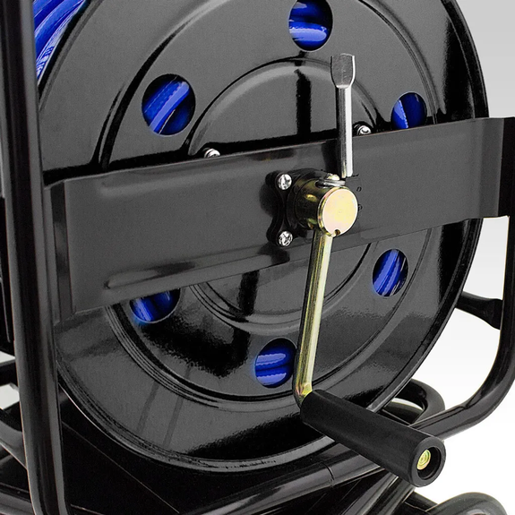 Persluchtslanghaspel - 30 meter - Handmatig - 1/4 inch aansluiting - Blauw - Afbeelding 5