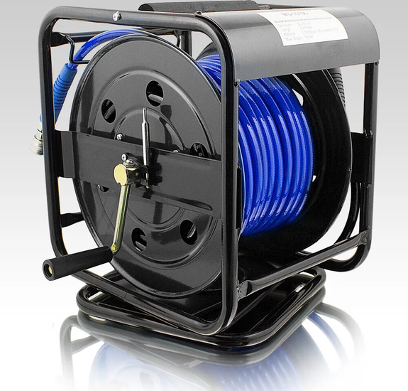 Persluchtslanghaspel - 30 meter - Handmatig - 1/4 inch aansluiting - Blauw - Afbeelding 7