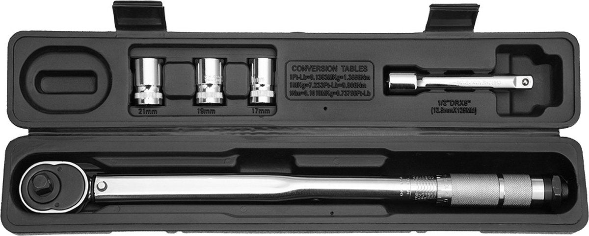 Momentsleutel set 1/2 "28-210 Nm ratelmoer