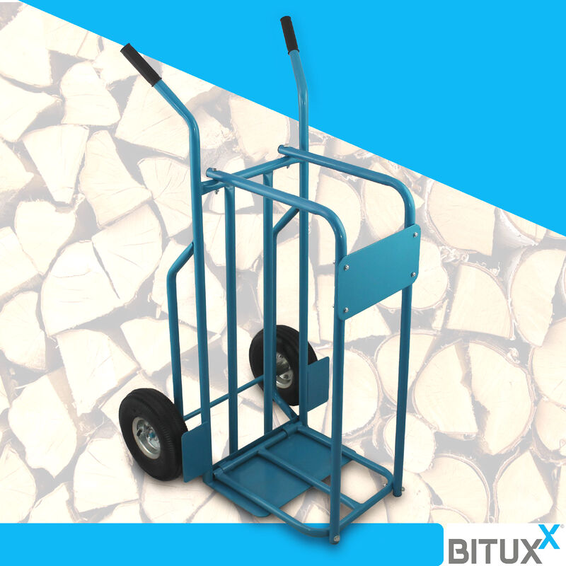 BITUXX - Brandhoutkar - Houtkar - steekwagen - Blauw