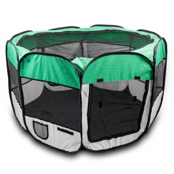 Puppybox - Dierenbox - Opvouwbaar - Hond/Kat - Groen - Afbeelding 1