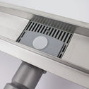 BITUXX - Douchegoot - Afvoerput - met sifonstrips - 90cm - RVS