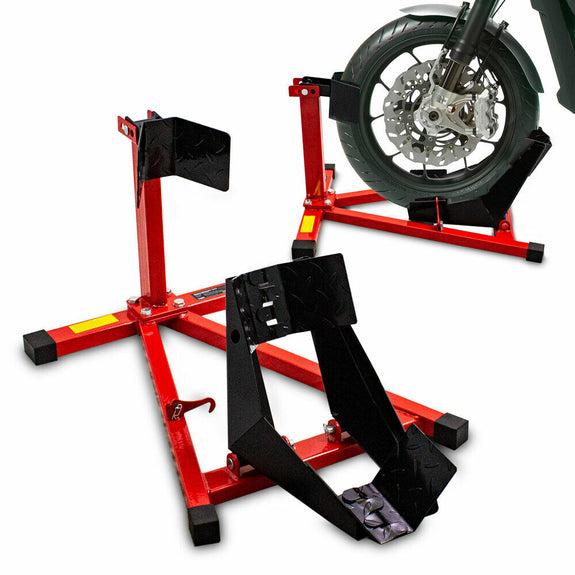 Motorstandaard voorwiel zwart / rood - Afbeelding 1