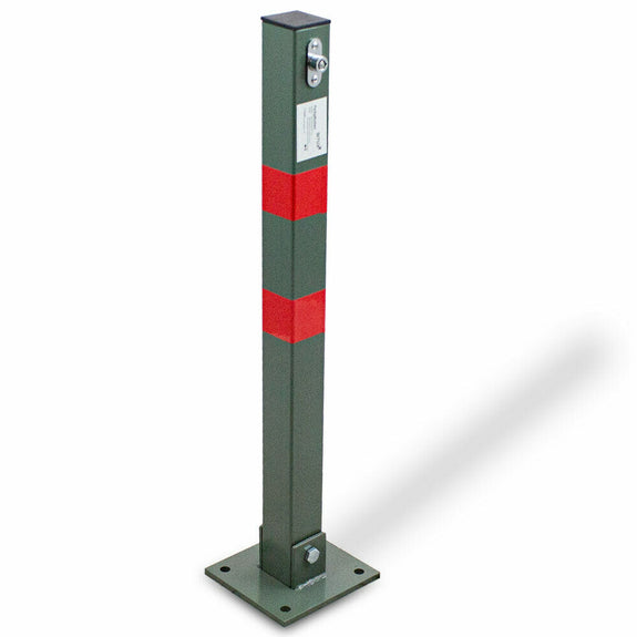 Monzana Parkeerpaal – 1 Stuk Incl. Sleutels - Olijf Groen Rood - Afbeelding 1